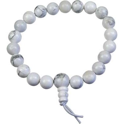 Bracelet mala tibétain - Howlite Blanche