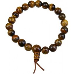 Bracelet mala tibétain - Oeil de tigre