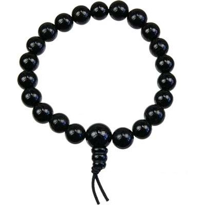 Bracelet mala tibétain - Onyx Noir