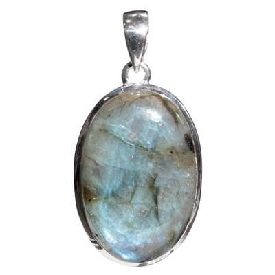 Pendentif Labradorite Forme ovale Pierre sertie