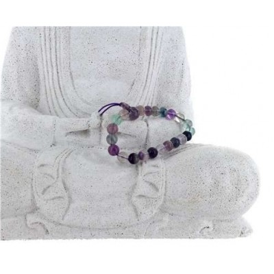 Bracelet mala tibétain - Fluorite