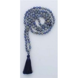 Mala en Quartz Bleu 108 perles