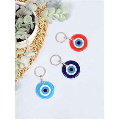 Porte-clés Oeil de Nazar en Verre Bleu marine